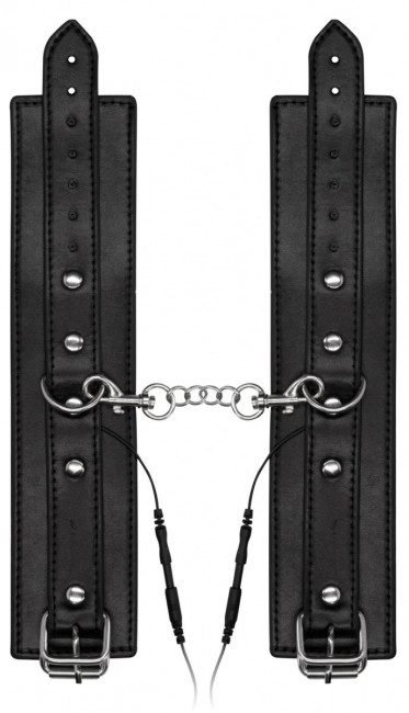 Черные наручники с электростимуляцией Electro Handcuffs Черные наручники с электростимуляцией Electro Handcuffs
