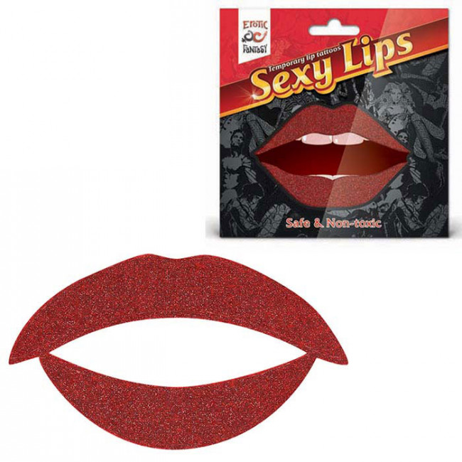 Lip Tattoo Красный блеск, Erotic Fantasy