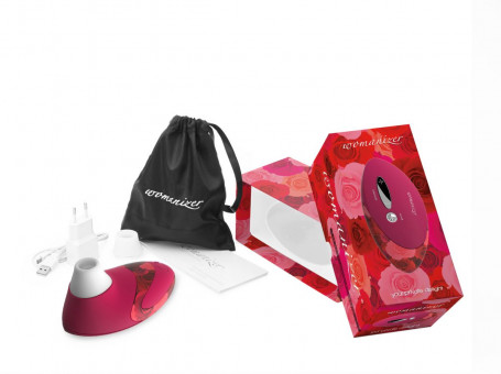 Вакуумный клиторальный стимулятор Womanizer W500 Pro Rose с 2 сменными насадками, Womanizer