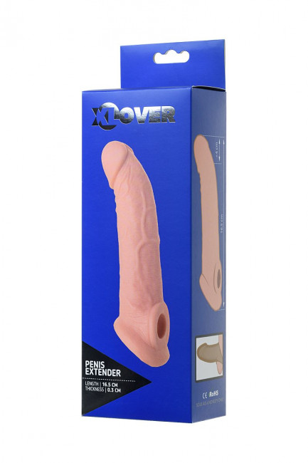 Насадка телесного цвета Toyfa XLover - 16,5 см., ToyFa