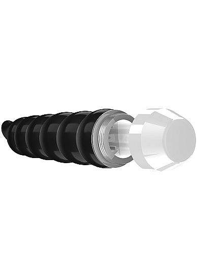 Чёрный фигурный вибратор Lacee с тонким кончиком - 15,5 см., Shots Media BV