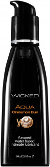 Лубрикант WICKED AQUA Cinnamon Bun с ароматом булочки с корицей - 60 мл., Wicked
