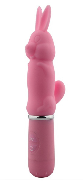 Розовый вибростимулятор в форме кролика 10 Function Rabbit - 19 см., Howells