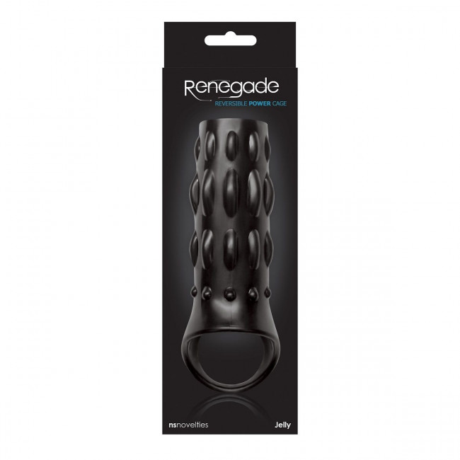 Чёрная насадка на пенис Renegade Reversible Power Cage, NS Novelties