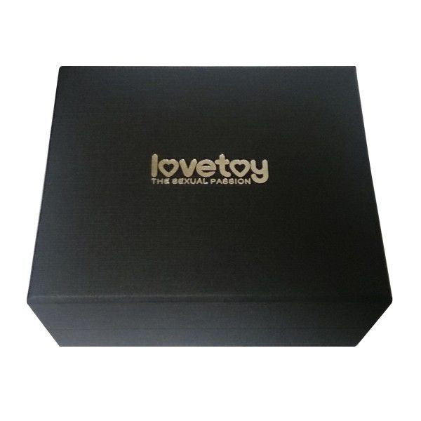 Золотистая ребристая пробка с розовым кристаллом - 7,6 см., Lovetoy