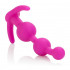 Розовая силиконовая анальная цепочка Booty Call - 13 см., California Exotic Novelties