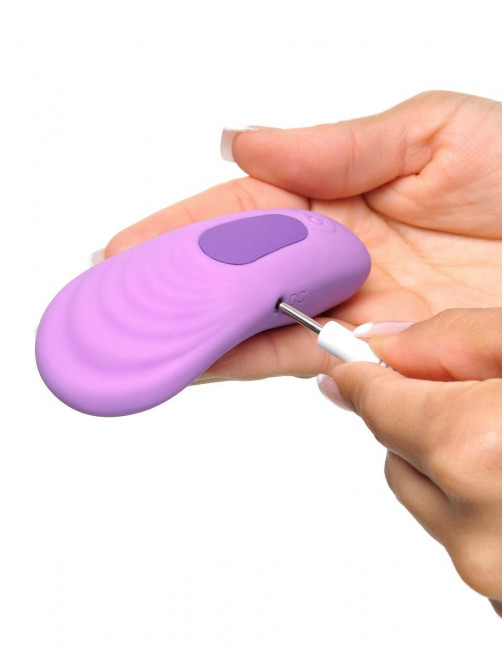 Фиолетовый компактный вибростимулятор Remote Silicone Please-Her, Pipedream