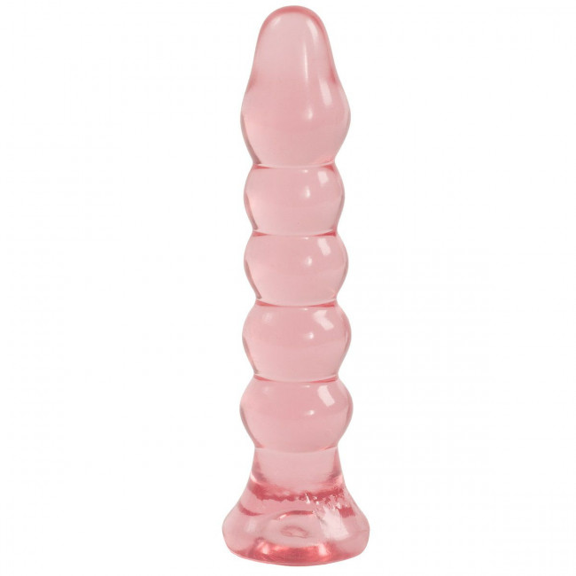 Анальная елочка из розового геля Crystal Jellies Anal Plug Bumps - 15,2 см., Doc Johnson Анальная елочка из розового геля Crystal Jellies Anal Plug Bumps - 15,2 см., Doc Johnson