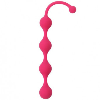 Розовая анальная цепочка SEE YOU FOUR BEADS ANAL - 24 см., Dream Toys