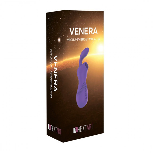 Фиолетовый вакуумный бесконтактный стимулятор-вибратор Venera, RestArt