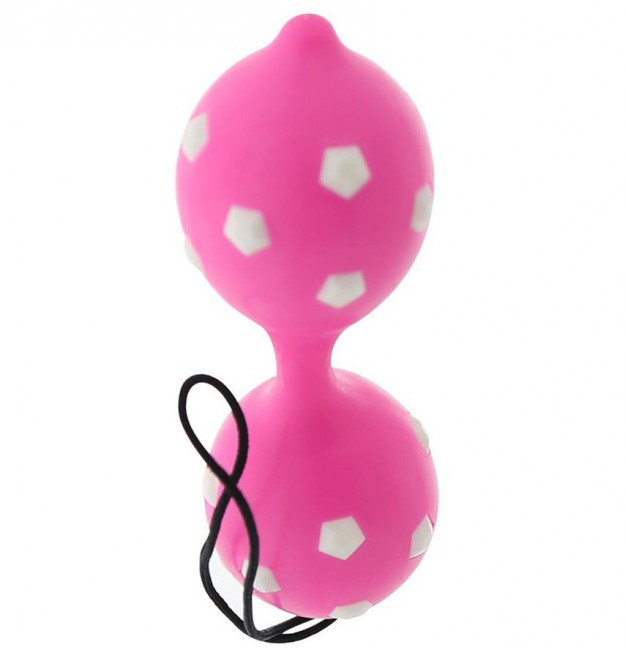Розовые вагинальные шарики со смещенным центром тяжести DUO BALLS, Seven Creations