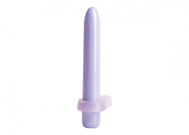 Сиреневый вибратор с эрекционным кольцом My First Vibe - 17 см., Topco Sales