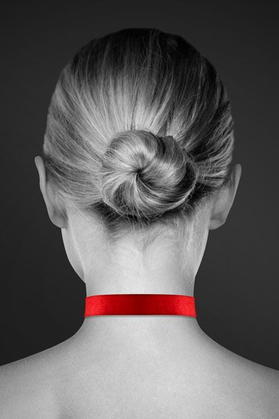 Красный чокер с замком в форме сердца, Bijoux Pour Toi