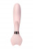 Нежно-розовый вибратор с клиторальным стимулятором Sinjoys CAT Vivi - 21,7 см., Sinjoys