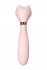 Нежно-розовый вибратор с клиторальным стимулятором Sinjoys CAT Vivi - 21,7 см., Sinjoys