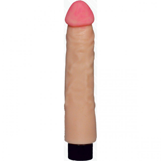 Телесный вибромассажер со встроенным пультом - 22,5 см., Sextoy 2011
