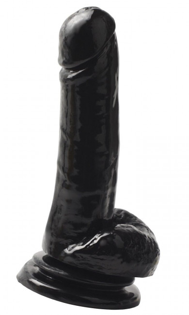 Чёрный фаллоимитатор 8" Dong with Suction Cup - 19,1 см., Pipedream
