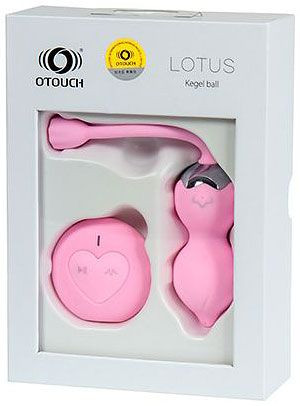 Розовые вагинальные шарики LOTUS с пультом ДУ