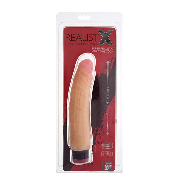 Телесный вибратор-реалистик REALSTUFF 7INCH VIBRATOR - 18,5 см., Dream Toys