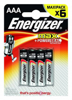 Батарейки Energizer MAX E92/AAA1,5V - 6 шт., Energizer