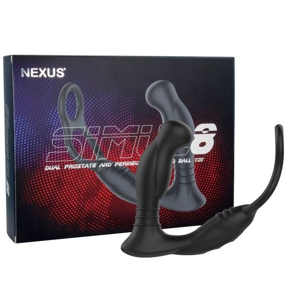 Черная анальная пробка NEXUS SIMUL8 с фиксацией на теле кольцами, Nexus Range Черная анальная пробка NEXUS SIMUL8 с фиксацией на теле кольцами, Nexus Range