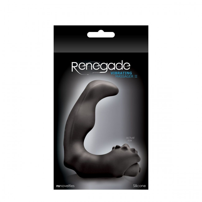 Большой черный анатомический массажер простаты Renegade Vibrating Massager II, NS Novelties