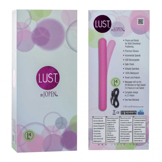 Тонкий розовый вибратор Lust by JOPEN L4, Jopen