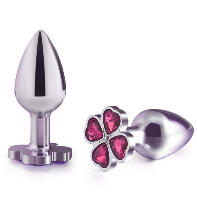 Серебристая пробка с цветком из розовых сердечек - 7 см., 4sexdreaM