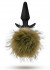 Силиконовая анальная пробка с дымчатым заячьим хвостом Fur Pom Pom - 12,7 см., Blush Novelties