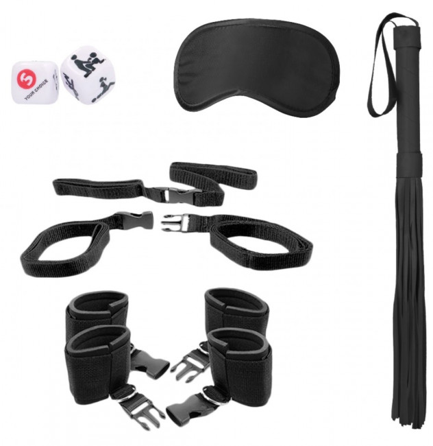Черный игровой набор БДСМ Bed Post Bindings Restraing Kit Черный игровой набор БДСМ Bed Post Bindings Restraing Kit