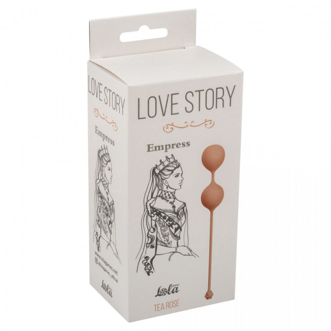 Нежно-розовые вагинальные шарики Love Story Empress Tea Rose, Lola toys