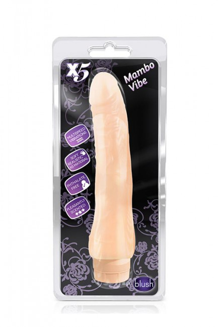 Реалистичный вибратор X5 MAMBO VIBE NATURAL - 22,8 см., Blush Novelties