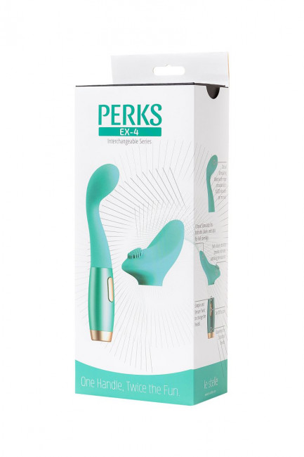 Нереалистичный вибратор Le Stelle PERKS SERIES EX-4 с 2 сменными насадками, Le Stelle