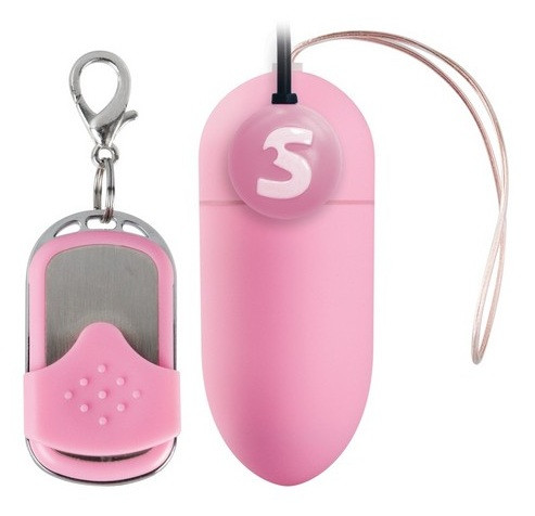 Розовое виброяйцо Rechargeable Vibrating egg с пультом ДУ, Shots Media BV