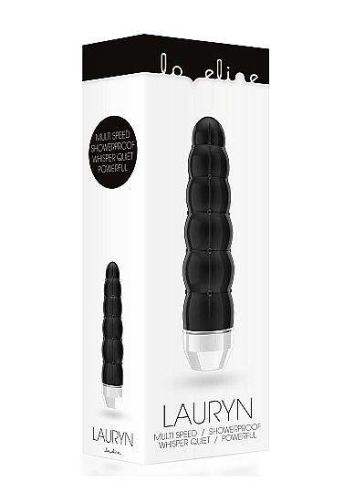 Чёрный фигурный вибратор Lauryn - 15 см., Shots Media BV
