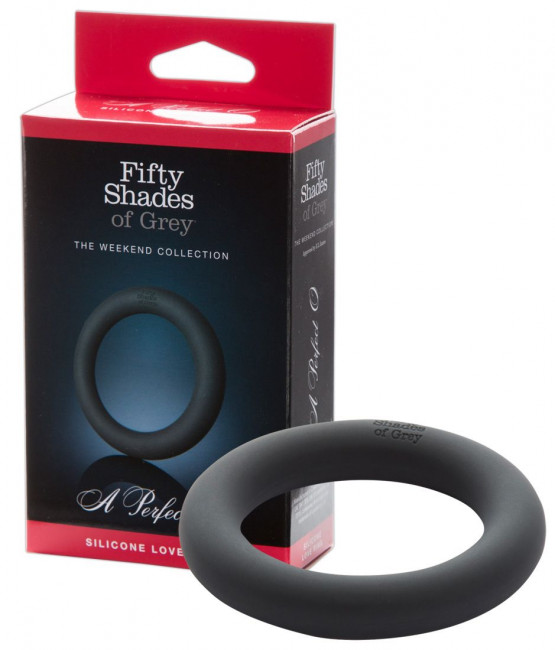 Тёмно-серое кольцо для пениса A Perfect O, Fifty Shades of Grey