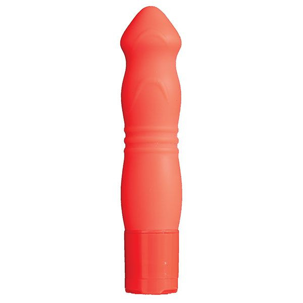 Оранжевый силиконовый вибромассажёр NEON BLISS VIBRATOR - 9 см., Dream Toys