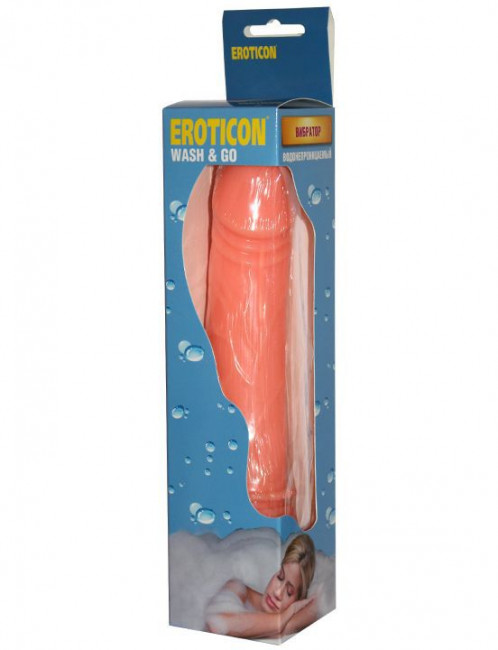 Телесный водонепроницаемый вибратор - 21 см., Eroticon Телесный водонепроницаемый вибратор - 21 см., Eroticon