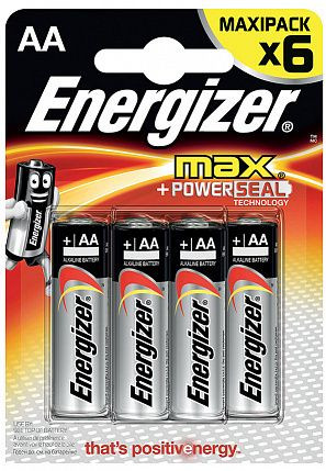 Батарейки Energizer MAX E91/AA 1,5V - 6 шт., Energizer