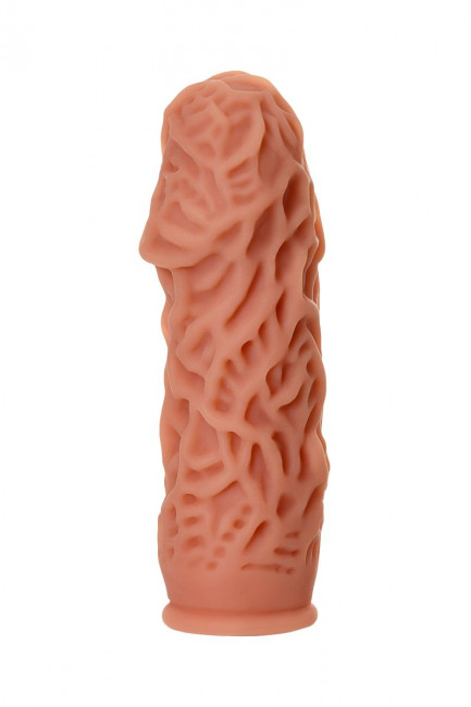 Насадка на фаллос с рельефными складочками Extreme Sleeve 012 S-size - 12,7 см., KOKOS
