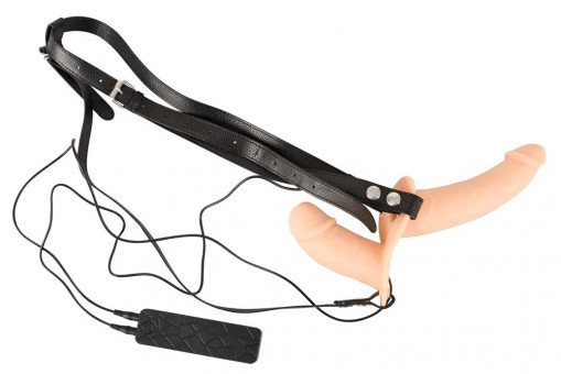 Вибрострапон с вагинальной пробкой You2Toys Vibration Strap-On Duo - 14,5 см., Orion