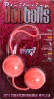 Вагинальные мягкие шарики MARBILIZED DUO BALLS PINK, Seven Creations