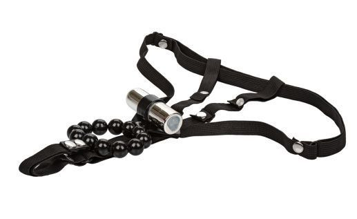 Трусики с перезаряжаемой вибропулей и стимулирующими бусинами Rechargeable Lovers Cheeky Panty with Stroker Beads, California Exotic Novelties