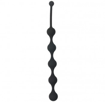 Чёрная анальная цепочка SEE YOU FIVE BEADS ANAL - 28,1 см., Dream Toys