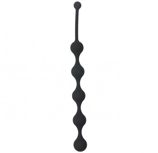 Чёрная анальная цепочка SEE YOU FIVE BEADS ANAL - 28,1 см., Dream Toys
