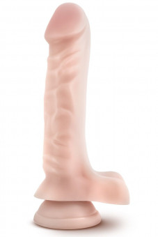 Телесный фаллоимитатор с мошонкой Dr. Skin 9 Inches Cock 1 - 22,86 см., Blush Novelties