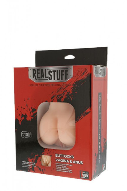 Мастурбатор с двумя любовными отверстиями REALSTUFF VAGINA AND ANUS, Dream Toys
