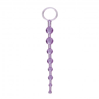Фиолетовая анальная цепочка First Time Love Beads - 21 см., California Exotic Novelties
