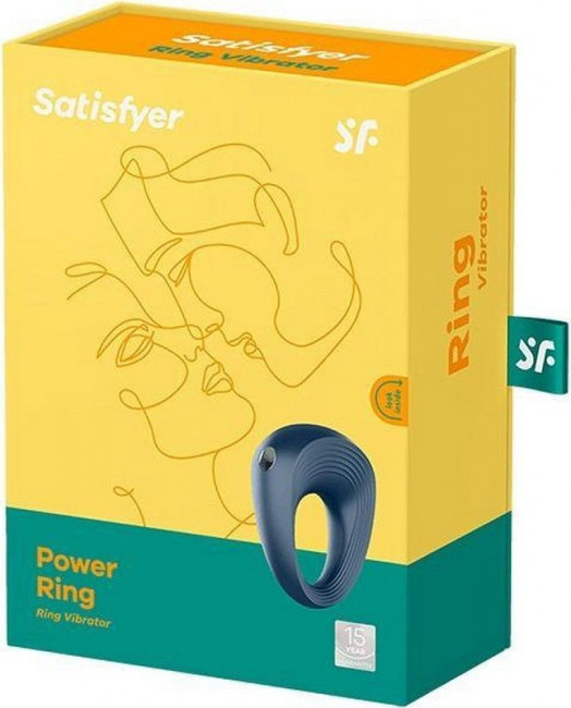 Синее эрекционное кольцо на пенис Satisfyer Ring 2, Satisfyer