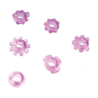 Розовое эрекционное кольцо Joy Rings Power, Toy Joy